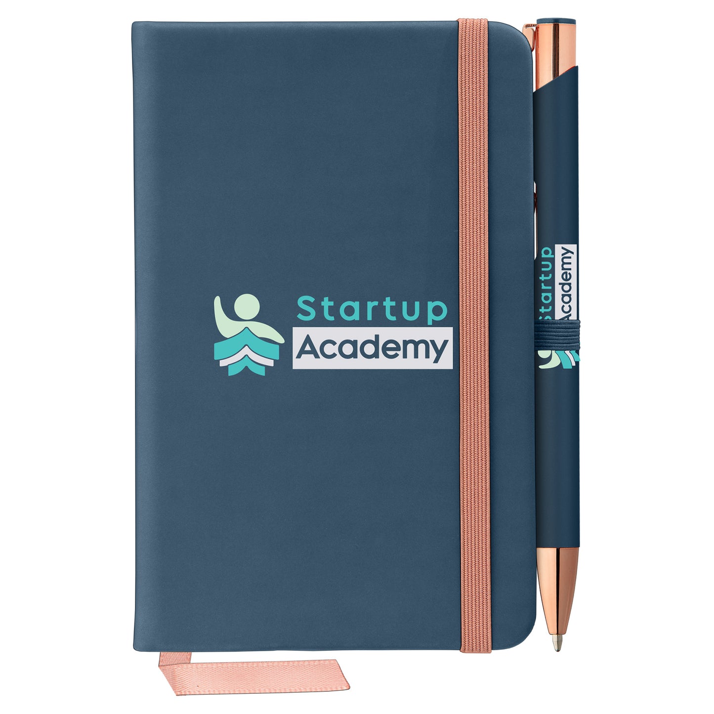 Miller Softy Rose Gold Notebook & Tres-Chic Pen Gift set